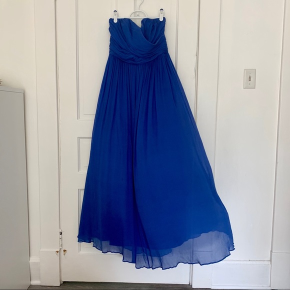 J Crew Silk Chiffon Strapless Bridesmaid Dress - Picture 3 of 9